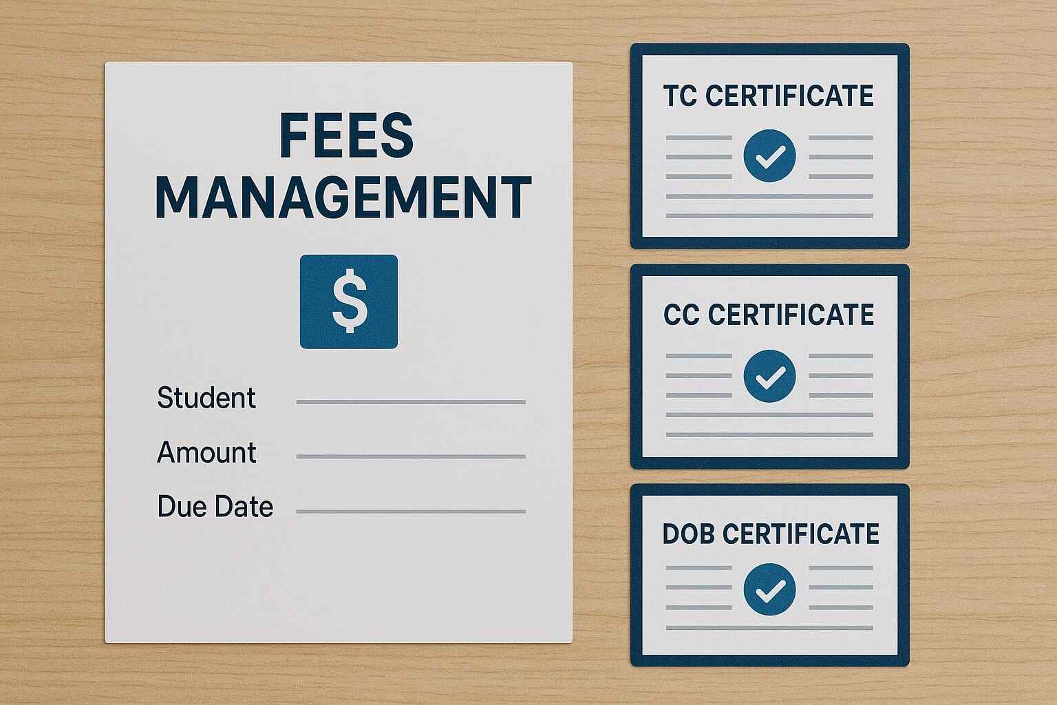 Fees Management / TC, CC & DOB Certificate